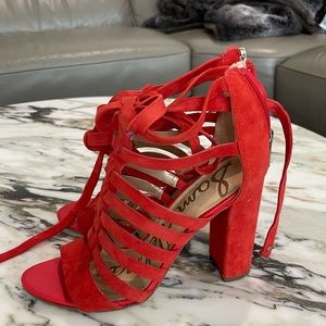Sam Edelman gently worn strappy sandals with block heel